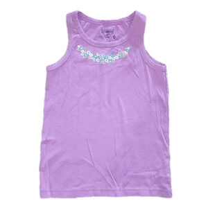 OSHKOSH B'GOSH Purple Tank Top with Flowers Detail
